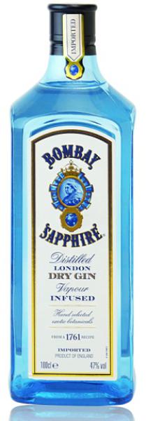 Bombay Sapphire London Dry Gin 47 % vol. Literflasche
